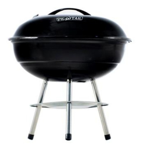 Asador De Carbón Portatil Mini Parrilla 34 Cms Esmaltado