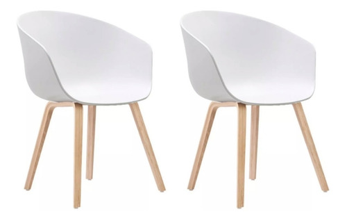 Sillon Hay Apoyabrazos Simil Madera Pack 2