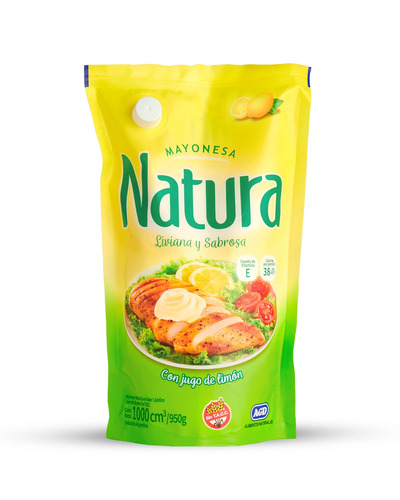 Imagen 1 de 2 de Mayonesa Natura sin gluten doypack 950g