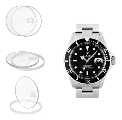Vidrio Cristal Zafiro Reloj Rolex Submariner 16610 40 Mm
