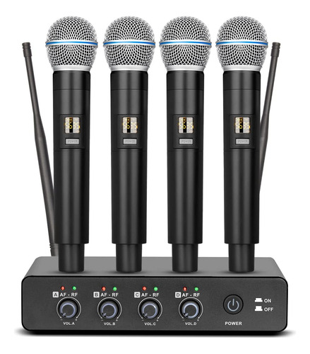 Depusheng R4 Uhf Karaoke Micrófono Inalámbrico Metal Profesi