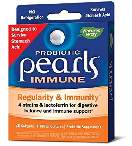 Nature's Way Probiotic Pearls Immune, Mil Millones De Cultiv