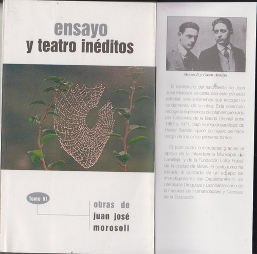 Minas Morosoli Ensayos Y Teatro Ineditos Unica Edicion 1999