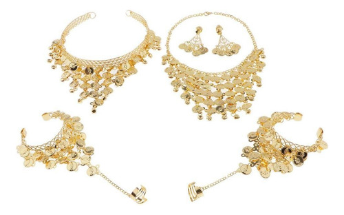4x Conjunto De Joyas De Danza De Vientre,, Pendientes,