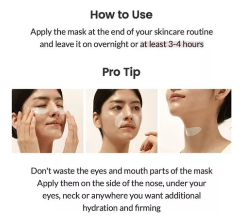 Para . Bio-colágeno Mascarilla Real Profunda 4 Piezas
