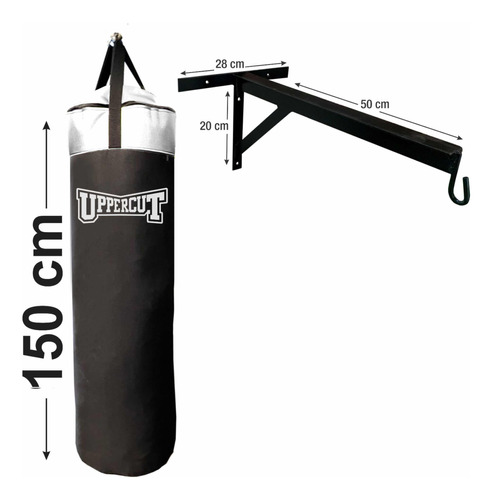 Bolsa De Boxeo & Kick Boxing 150cm+relleno+soporte De Pared