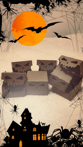  Caja Dulcero Halloween / Caja Decoración Halloween 