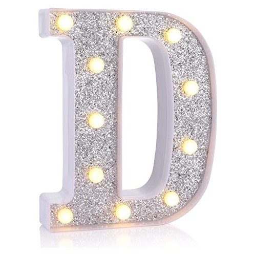 Foaky Led Letter Lights Sign Light Up Silver Letters Letter