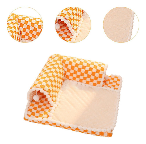 Cama Para Gatos, Cálida Y Acogedora Para El Naranja L