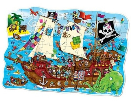 Puzzle De 100 Piezas Barco Pirata Niños 5 A 9 Años C/poster