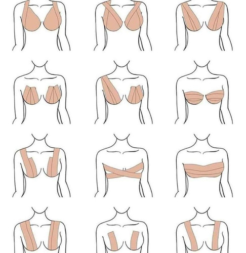Boob Tape Cinta Adhesiva Para Realce De Pecho 5 Mt