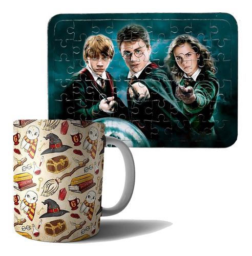 Día Del Niño, Taza De Cerámica + Rompecabezas Harry Potter