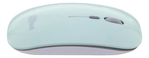 Mouse Óptico Sem Fio Recarregável - Silencioso Slim Usb 3.0 Cor Verde Claro/Branco