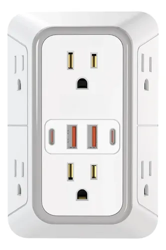 Tomacorriente Múltiple 6 Enchufes Y 3 Puertos Usb Jeblaon | Cuotas sin ...