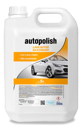 Autopolish Lava Autos Siliconado (uso Manual) 5 Lt