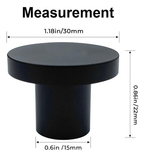 Jiyocy 12 Pack Matte Black Gabinet Y Perillas De Cajón - Pol