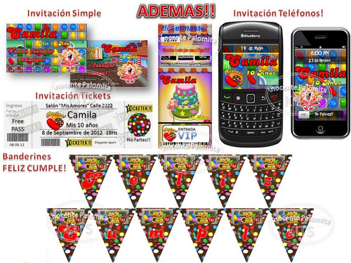 Kit Imprimible Candy Crush 2x1 (cotillon + Candy Bar) Y + | MercadoLibre