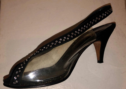 Zapatos Mishka Transparencia Gamuza Y Strass Numero 37