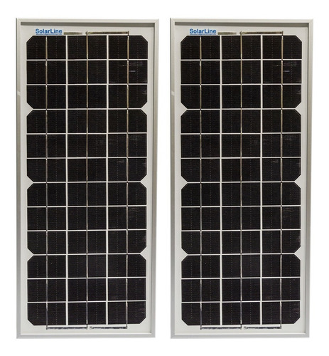 Caja X 2 Panel Solar 10w 10wp 10watts P/ Cargar Baterías 12v