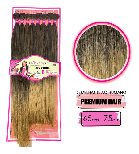 Cabelo Tela Bio Vegetal Yaki  Natural Liso P/ Entrelace 75cm