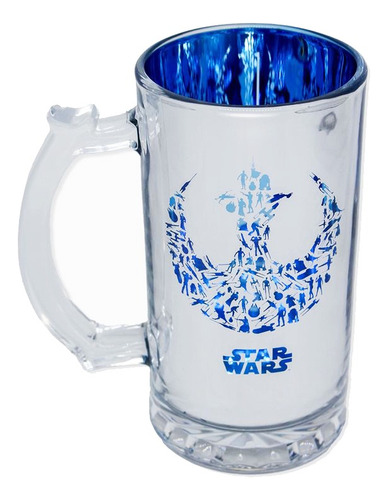 Caneca Chopp Eletrostática Star Wars | Rebelde | Metalizada