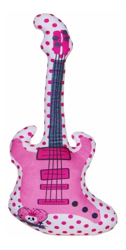 Imagen 1 de 2 de Guitarra Peluche Almohadón Baby Shopping Rosa- Aj Hogar