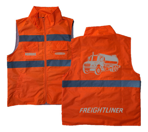 Chaleco Freightliner Pipa De Agua Vinil Reflejante 