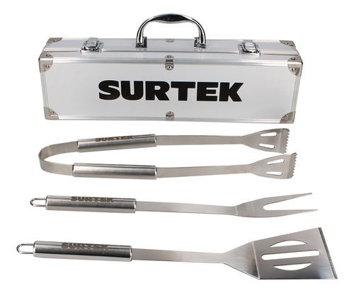 Kit De Asado Con Estuche, Mandil, Guante Y 3 Utensilios Surt