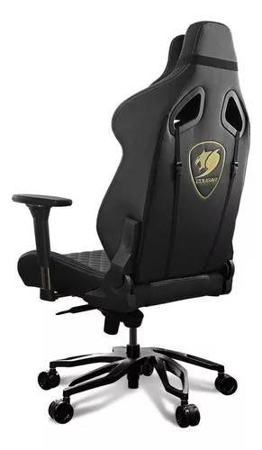 Cadeira de escritório Cougar Armor Titan Pro gamer ergonômica preta e royal  com estofado de couro