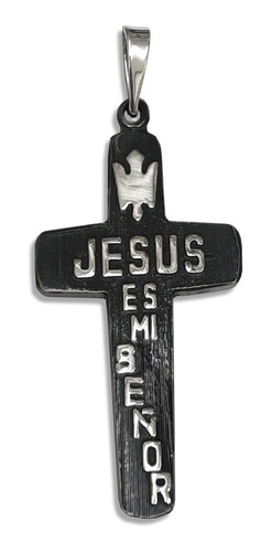 Cruz De Plata Maciza .925 Garantizada Jesús Es Mi Señor