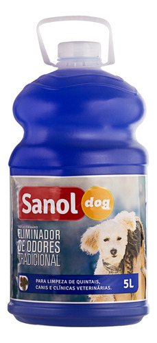 Limpador Sanol Dog Eliminador de Odores Tradicional Uso Veterinário em galão 5l