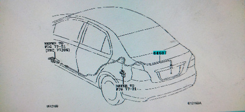 Guaya Apertura Maleta Yaris Belta Original Toyota 