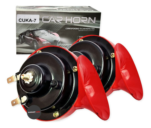Claxon Car Orn Caracol Super Potente 2pcs