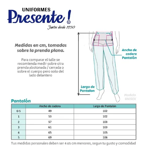 Pantalon Chef Cocinero Mujer Hombre Talles Grandes Presente