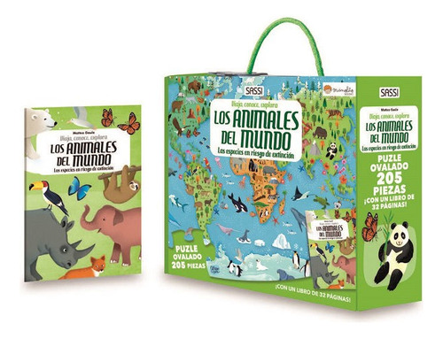 Libro:los Animales Del Mundo / 32 Páginas + Puzle 205 Piezas