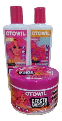 Combo Shampoo E.extensiones Acondicionador+tratamiento X240g