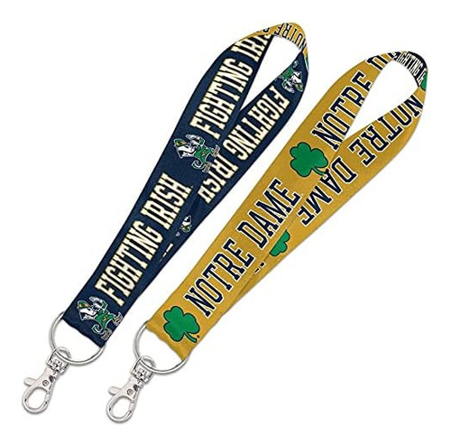 Notre Dame Fighting Irish 1  Inch Lanyard Key Strap, 2-...