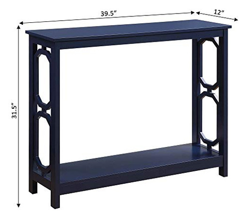 Conveniencia Concepts Omega Consola Mesa Con Estante, Azul C