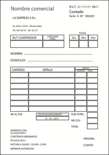 1 Libreta Factura, Recibo (contado Crédito) 10x15