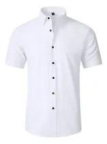 Comprar Camisa Social Masculina Casual Manga Curta Stretch Slim Fit