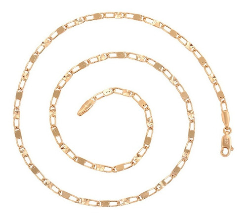 Cadena Oro 18k Lam Tejido Italiano Regalo 44.5cm X 3mm Regal