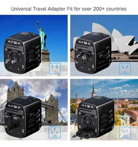 Convertidor De Voltaje Del Adaptador De Viaje Internacional