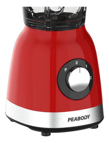 Licuadora Peabody Pe-ln810r Roja 2 Velocidades 800w Con Jarra De Vidrio 1.75 Litros