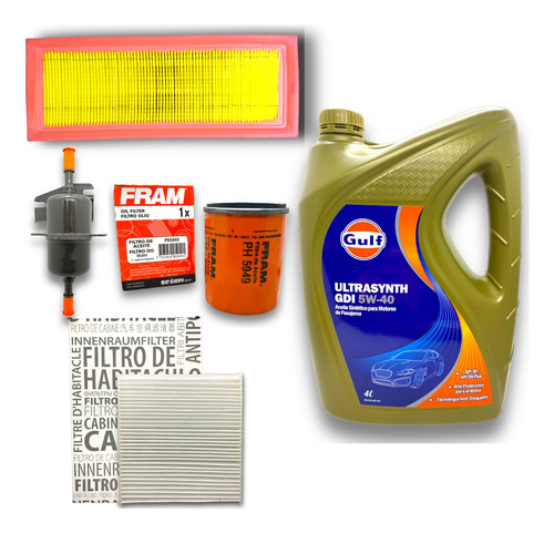 Kit Aceite 5w40 + 4 Filtros Fiat Palio Grand Siena Evo Fire