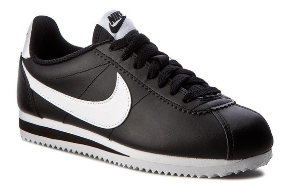 nike cortez negros con blanco