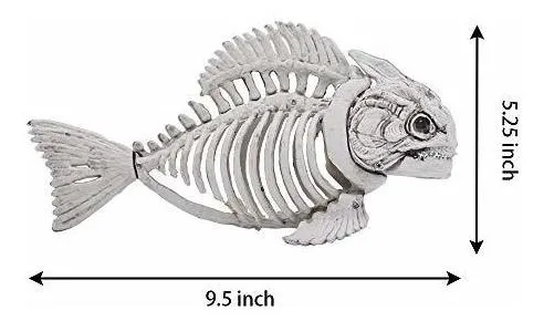 2 Pc 9.5 Pose-n-stay Esquelético De Los Pescados De Plástic