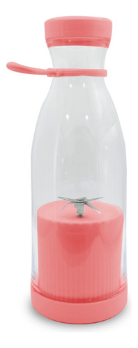 Botella Licuadora Juguera Portátil Recargable Usb Rosa