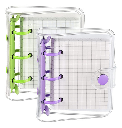 2 Juegos De 3 Fundas Mini Clear Con Bolsa De Papel Interior,