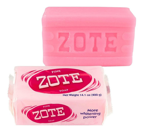 Jabon Zote Rosado Pink Poder De Limpieza Whitening Power