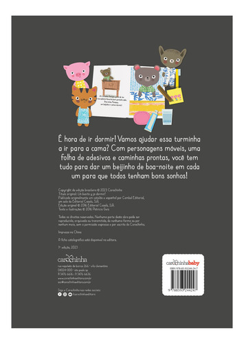Um Beijinho E Bons Sonhos!, De Patricia Geis., Vol. 1. Editorial Carochinha Baby, Capa Mole, Edição 1 Em Português, 2023